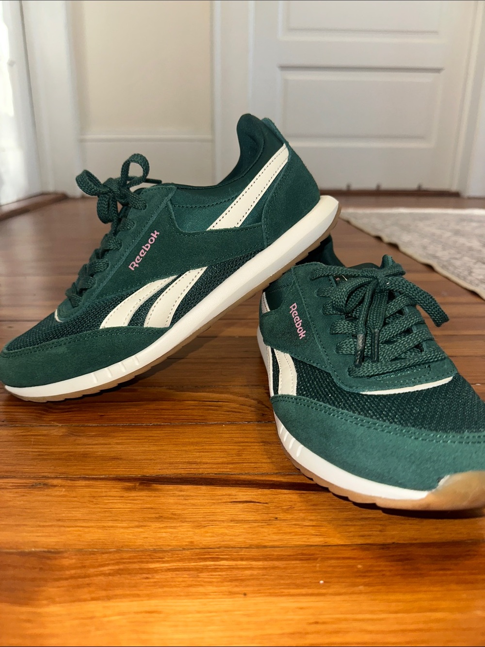 Reebok Green Suede Retro Runner with White Accents